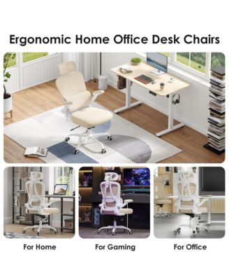 Ergonomic Office Chair, Adjustable Swivel Desk Chair with Headrest and Lumbar Support, Computer Chair for Home Office