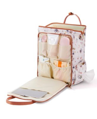 Wide Open Frame Diaper Bag Backpack with Insulated Bottle Pockets