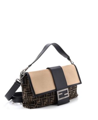 Large Baguette NM Bag Zucca Canvas with Leather