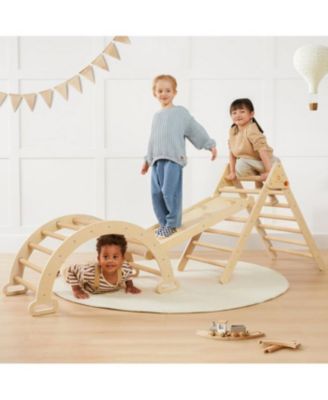 Pikler Triangle 7-in-1 Montessori Climbing Set