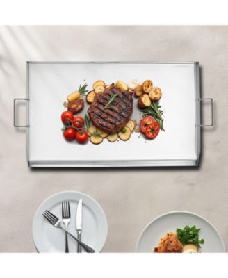 Inch Stainless Steel Griddle Plate for Gas Grill with Handles