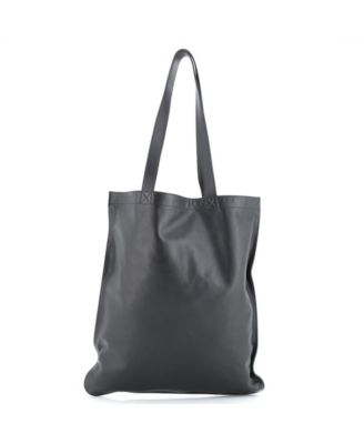 Tall Pack Flat Shopper Tote Leather