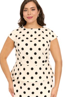 Plus Size Boat Neck Peplum Sheath Dress