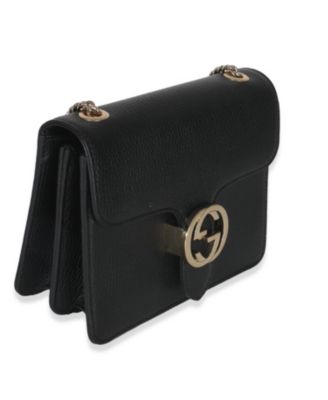 Black Dollar Calfskin Interlocking G Small Bag