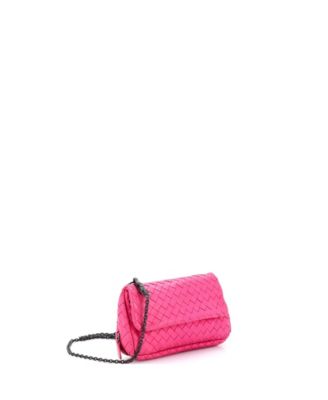 Small Expandable Chain Crossbody Bag Intrecciato Nappa