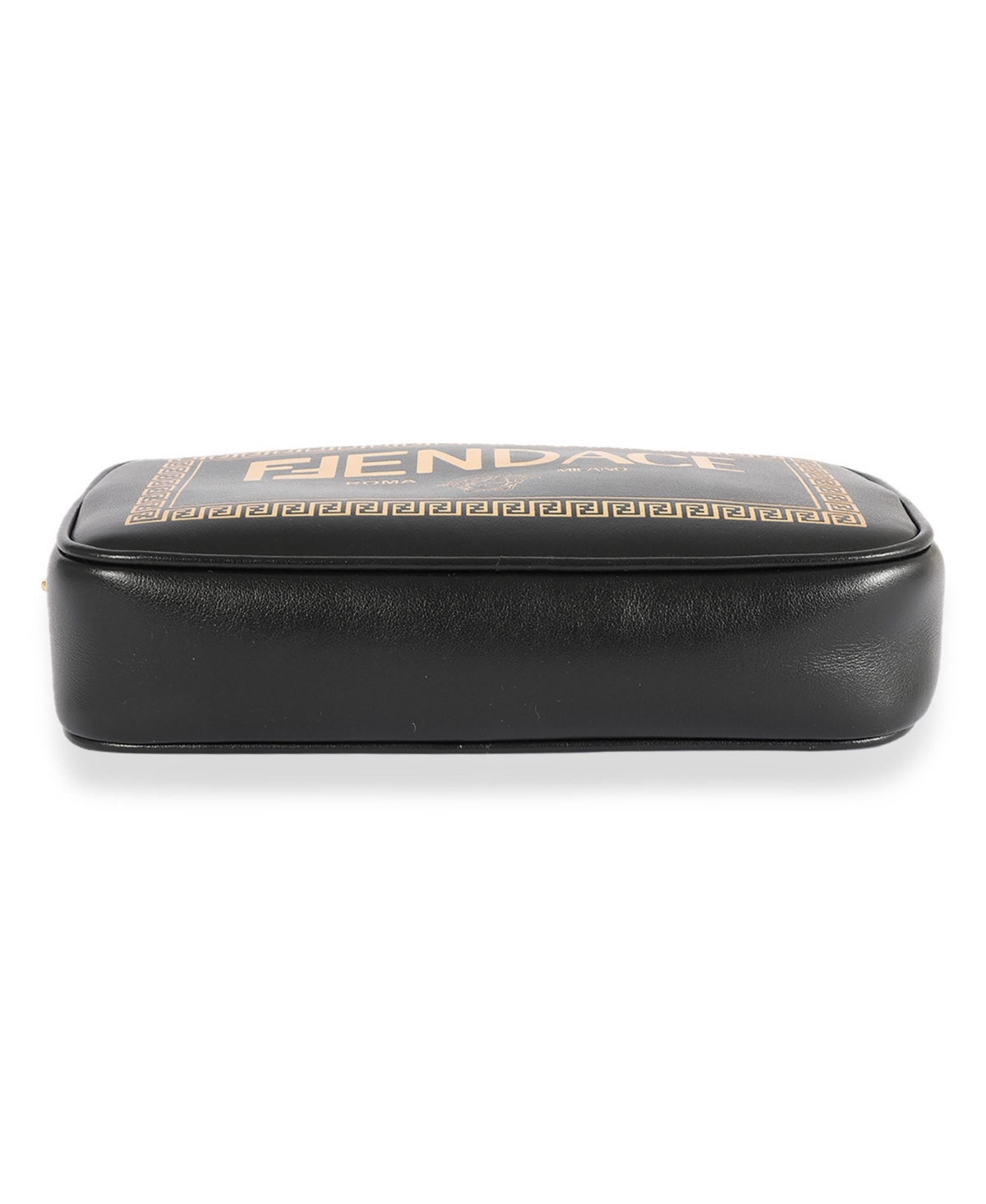 Pre-Owned Fendi x Versace Fendace Black Logo Print Camera Case