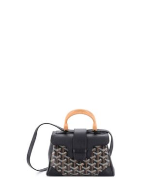 Mini Saigon Top Handle Bag Coated Canvas with Leather