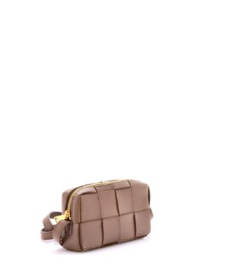 Mini Cassette Zip Phone Crossbody Bag Maxi Intrecciato Leather