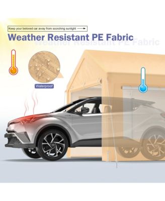 10x20 ft Heavy-Duty Steel Carport Car Canopy Shelter Sidewalls Tent Garage