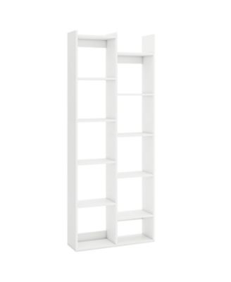 11-Tier Modern Book Organizer Bookcase with Anti-Tipping