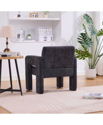 Modern Accent Chair, Chenille Fabric Upholstered Armchair, Single Lounge Chair for Living Room, Bedroom and Reading Nook