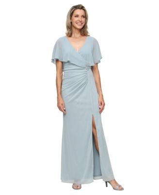 Women's V-Neck Mesh Ball Gown