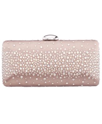 Crystal Scatter Pattern Minaudiere Small Clutch Handbag