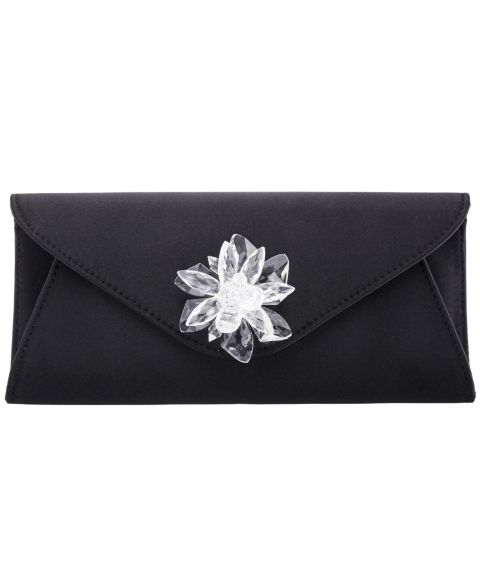 Женский клатч Nina Twila Crystal Cluster Small Clutch Handbag, цвет: Чёрный