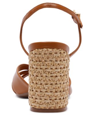 Women's Keefa Raffia High Block Heel Sandals