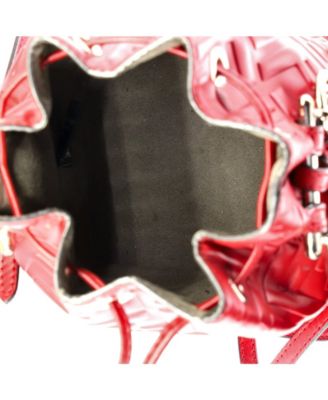 Mini Mon Tresor Bucket Bag Zucca Embossed Leather