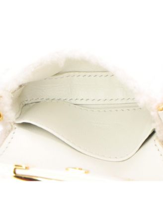 Nano Chain Baguette Charm Bag Shearling