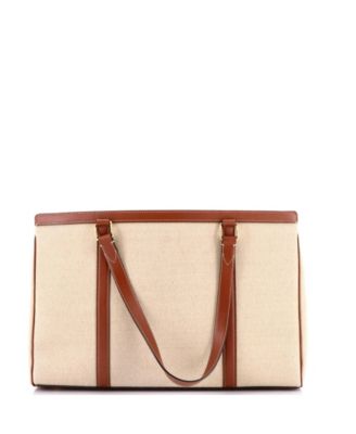 Medium Cabas 16 Bag Canvas with Leather