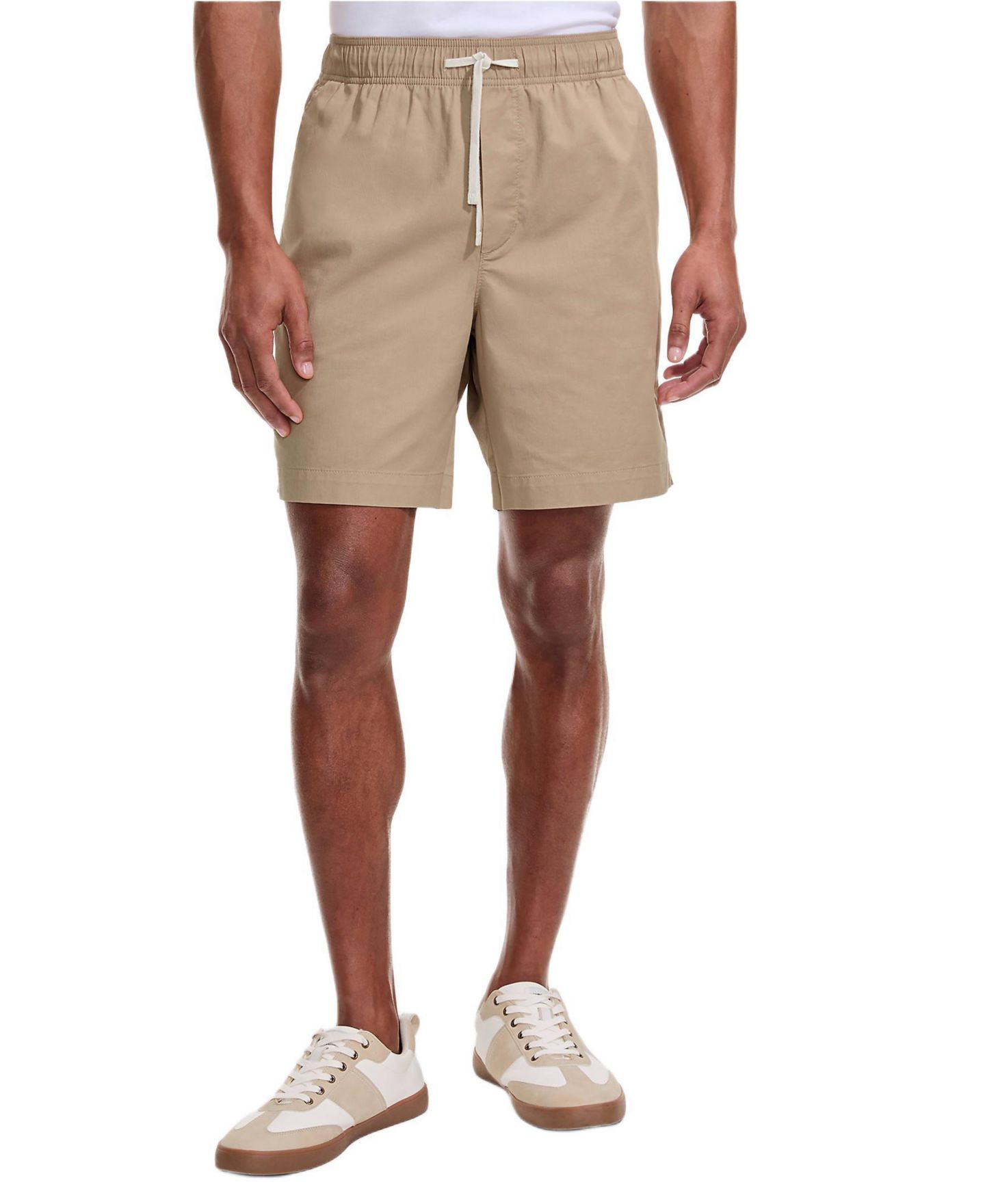 Мужские шорты Lands' End 7" Lightweight Twill Pull On Deck Short, цвет: Пустынный рыжевато-коричневый — фото 1