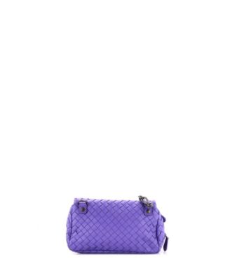 Small Expandable Chain Crossbody Bag Intrecciato Nappa