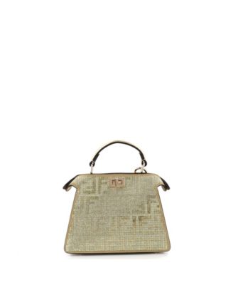Petite Peekaboo ISeeU Bag Zucca Crystal Embellished Suede