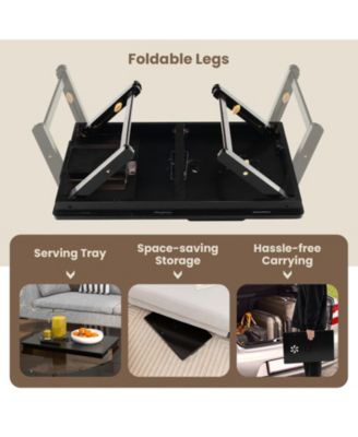 Adjustable Bamboo Laptop Desk with Tilting Top and Storage Drawer