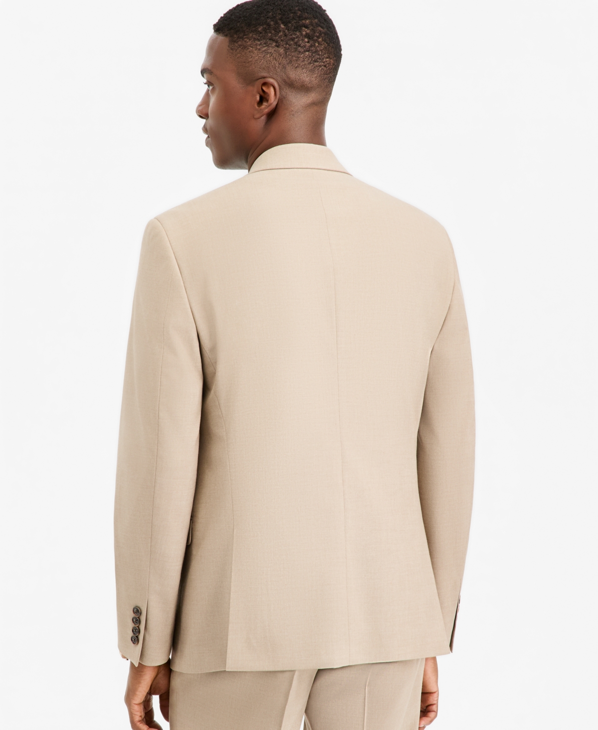 Bar Iii Men's Slim-Fit Tan Solid Double-Breasted Suit Separates Jacket, Macy's Exclusive