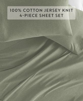 Jersey Cotton 4-P.c. Sheet Set, Queen