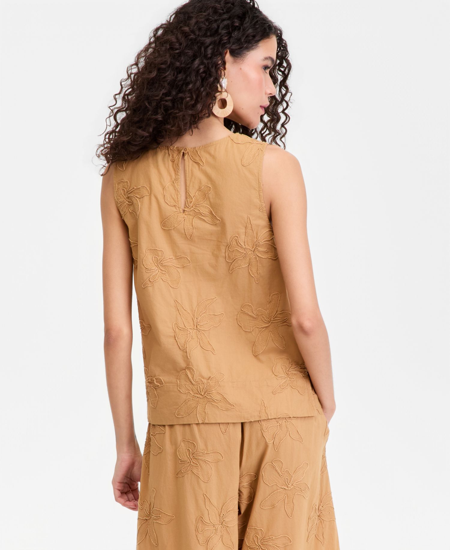 Women's Embroidered Sleeveless Top