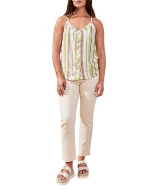 Women's Button-Front Woven Relaxed Cami Top
