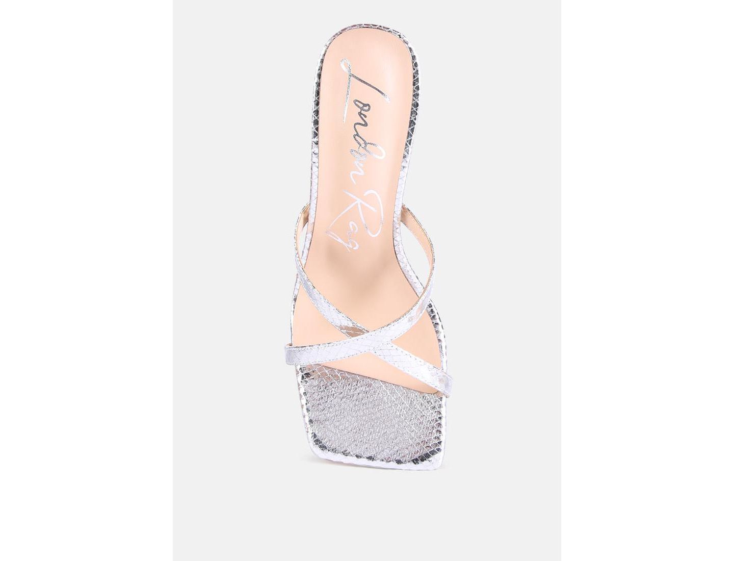Женские сандалии London Rag Muriel Cross Strap Slip On, цвет: Чёрный — фото 5