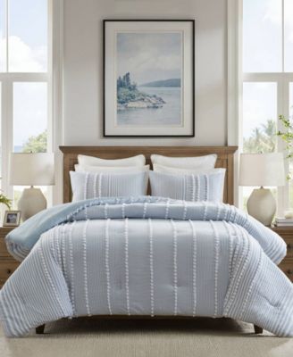 Anslee Stripe 3-Pc. Comforter Set, Full/Queen