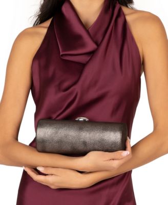 Xandra Barrel Minaudiere Small Clutch Handbag