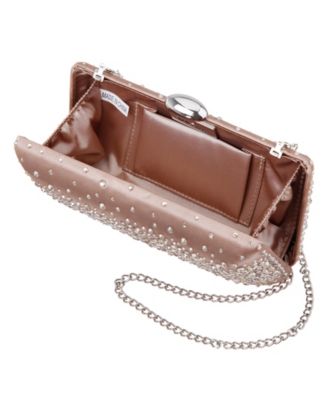 Crystal Scatter Pattern Minaudiere Small Clutch Handbag