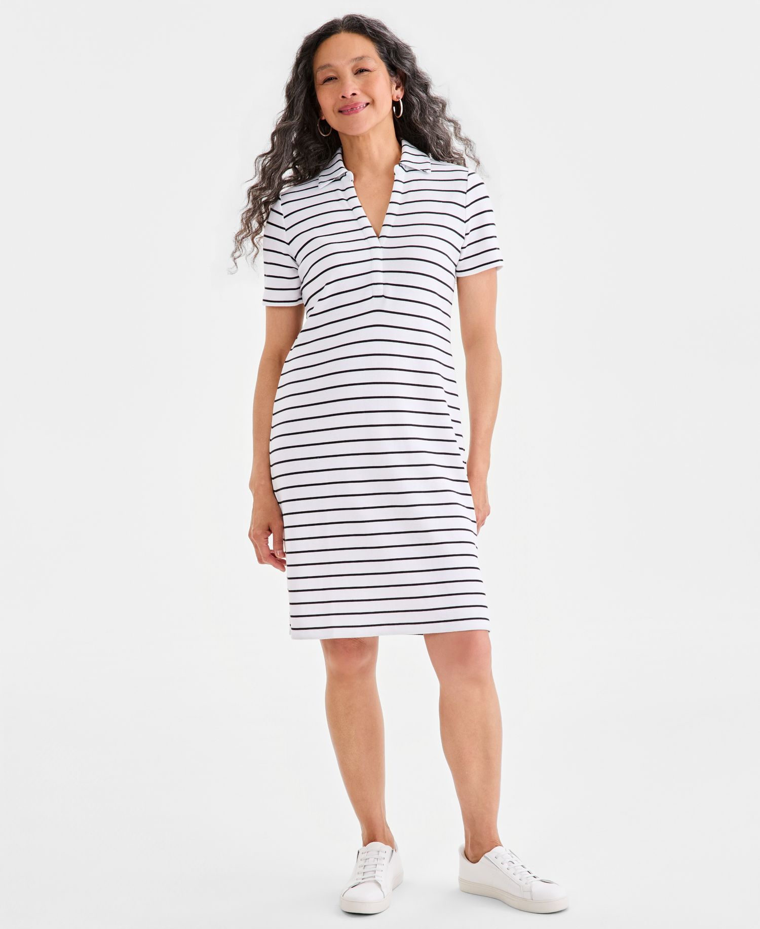 Women's Striped Polo Dress