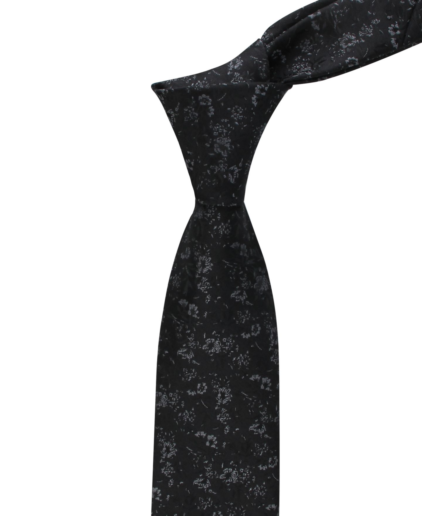 Мужской галстук Calvin Klein Classic-Fit Ashmore Floral Tie, цвет: Чёрный — фото 4