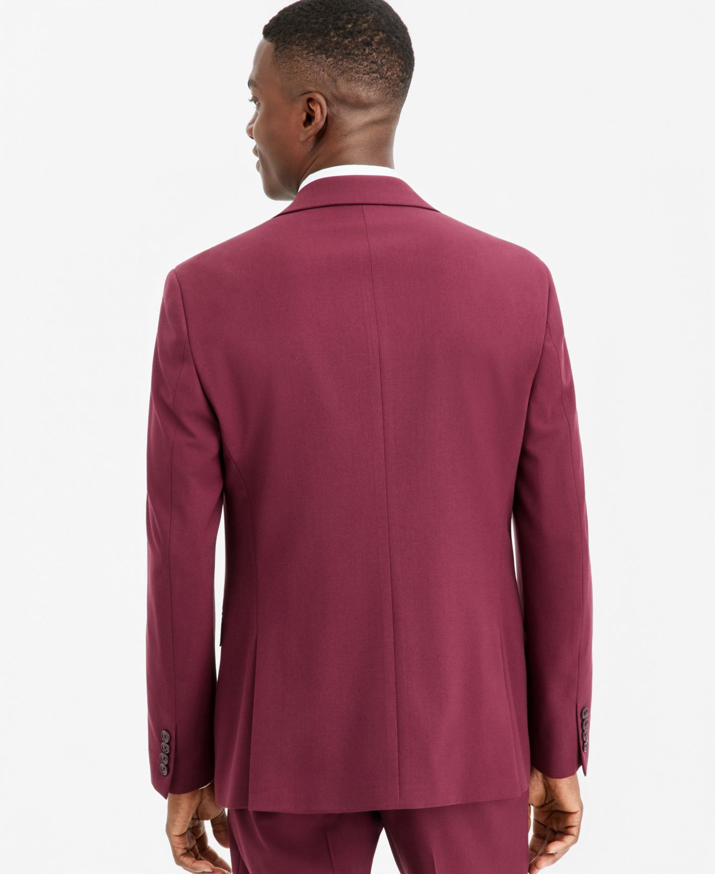 Мужские куртки Bar III Slim-Fit Suit Separates, цвет: Бордовый — фото 2