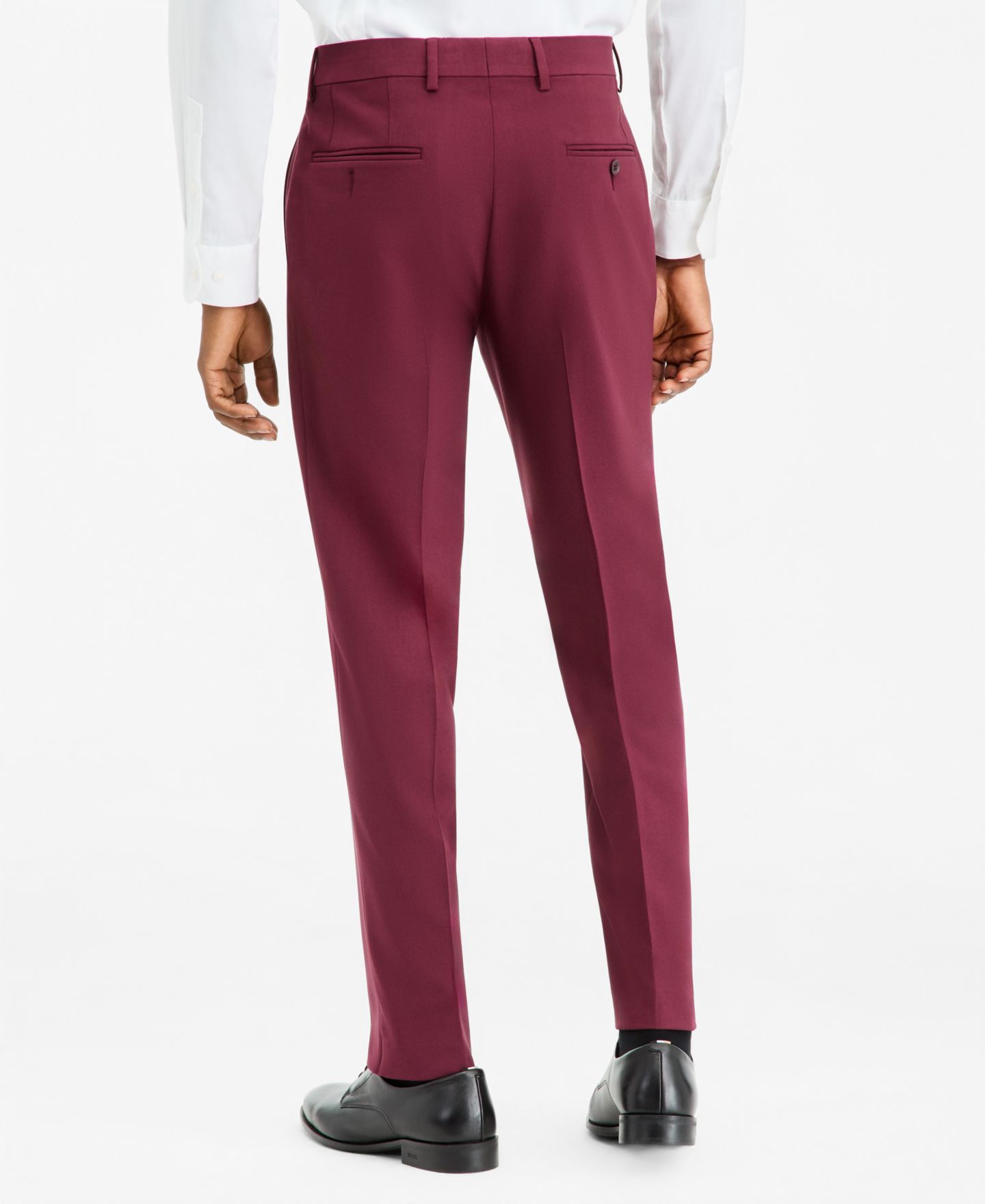 Мужские брюки Bar III Slim-Fit Suit Separates, цвет: Бордовый — фото 3