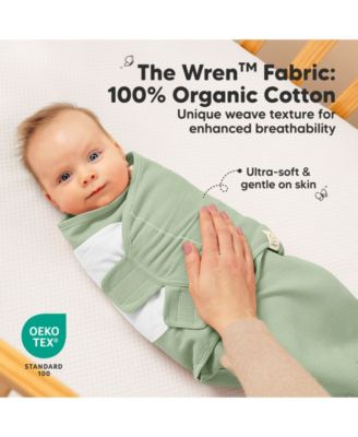 3pk Soothe Wren Swaddle Sleep Sacks, Organic Newborn Swaddles Wrap 0-3 Months, Soft Baby Wearable Blanket