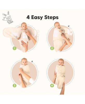 3pk Soothe Wren Swaddle Sleep Sacks, Organic Newborn Swaddles Wrap 0-3 Months, Soft Baby Wearable Blanket