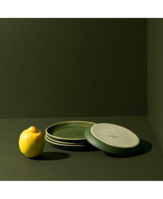 Stoneware Flat Side Plate | Edan 5.9" - Set of 4
