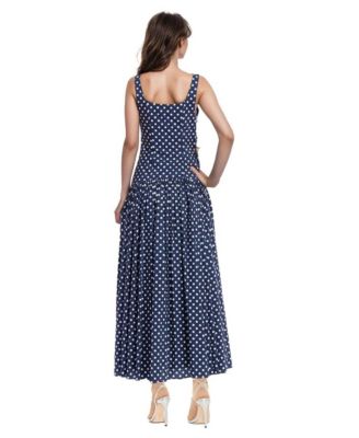 Women's Isla Polka Dot Drop Waist Maxi Dress