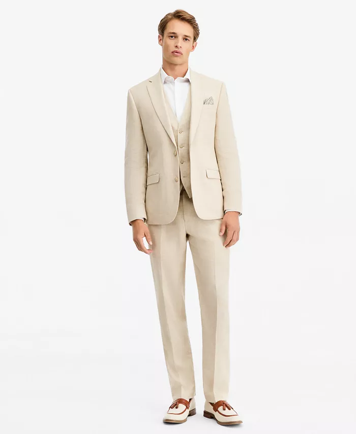 Men's Slim-Fit Linen-Blend Suit Separates - thumbnail 4