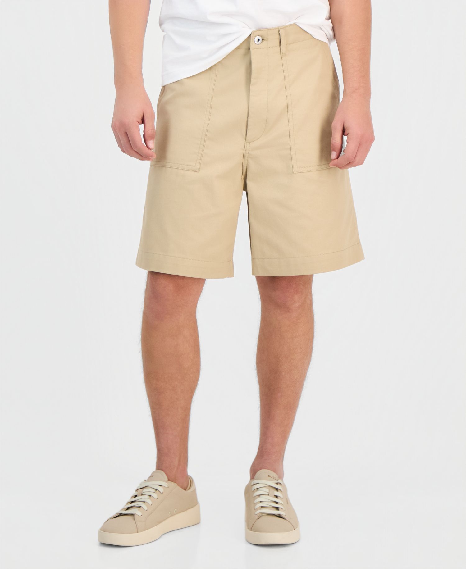 Men's Cotton Canvas Regular-Fit Workwear Shorts