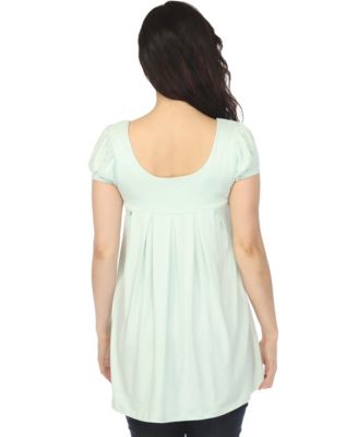 Women's Short-Sleeve Empire-Waist Maternity Tunic Top