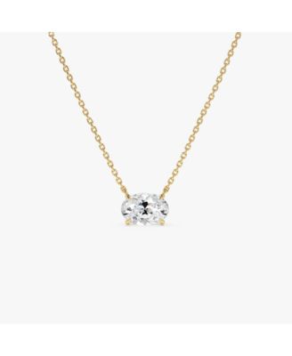 Elena Moissanite Solitaire Vermeil Necklace