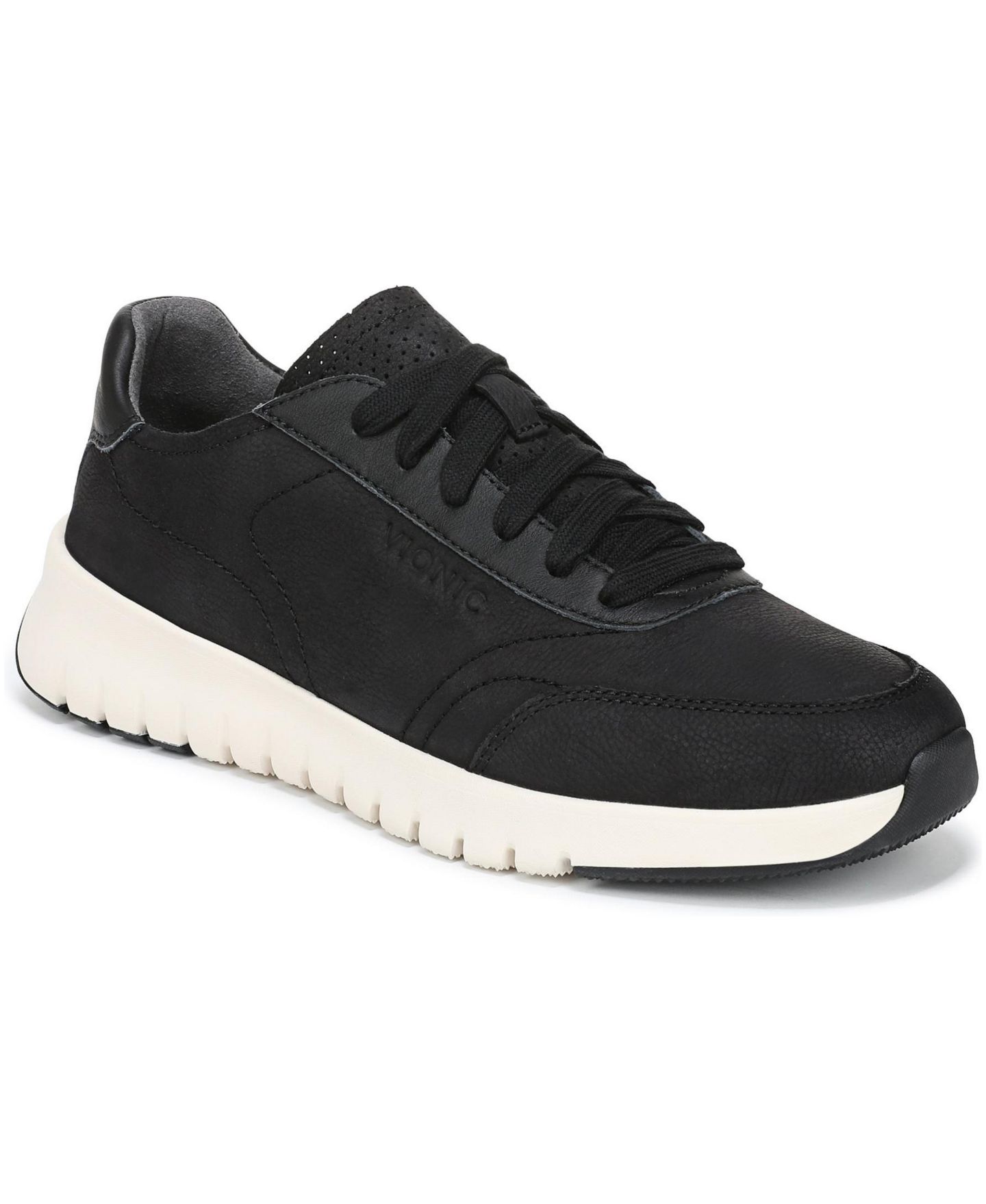 Женские кроссовки Vionic Uptown Lace Up, цвет: Чёрный замшевый / Кожаный — фото 1