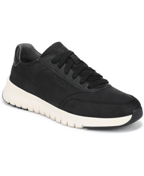 Женские кроссовки Vionic Uptown Lace Up, цвет: Чёрный замшевый / Кожаный