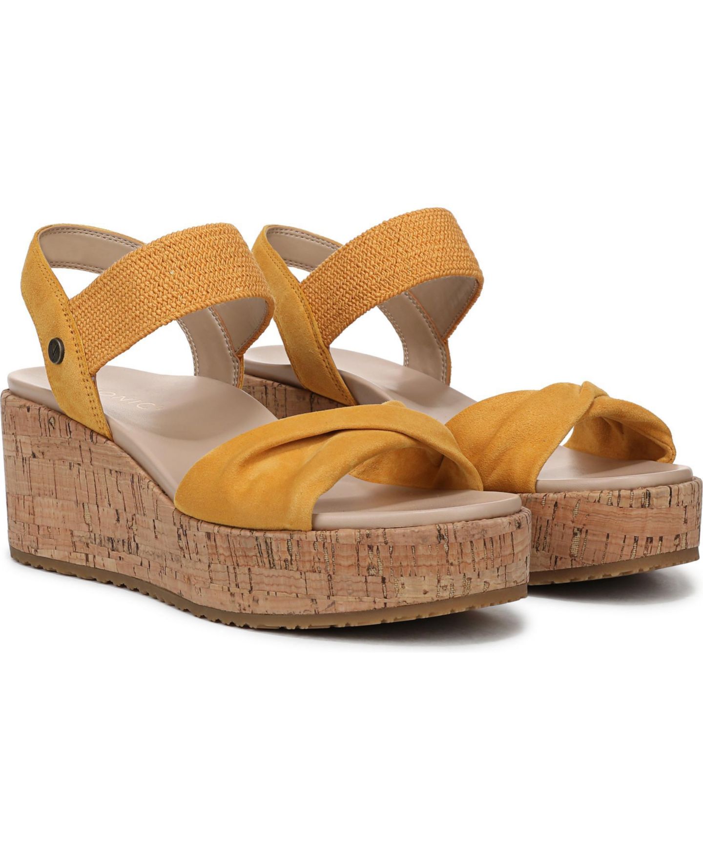Женские сандалии Vionic Darla Espadrille, цвет: Янтарный жёлтый замшевый — фото 2