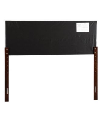 White Queen Bed Headboard with Tufting and Gold Metal Frame for Glam Bedroom.